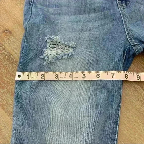 Judy Blue Slim Fit Destroyed Hem Straight Leg Denim 7 - Picture 13 of 15